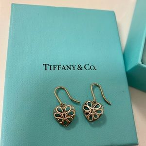 Tiffany & Co. Authentic Filigree Heart Dangle Earrings